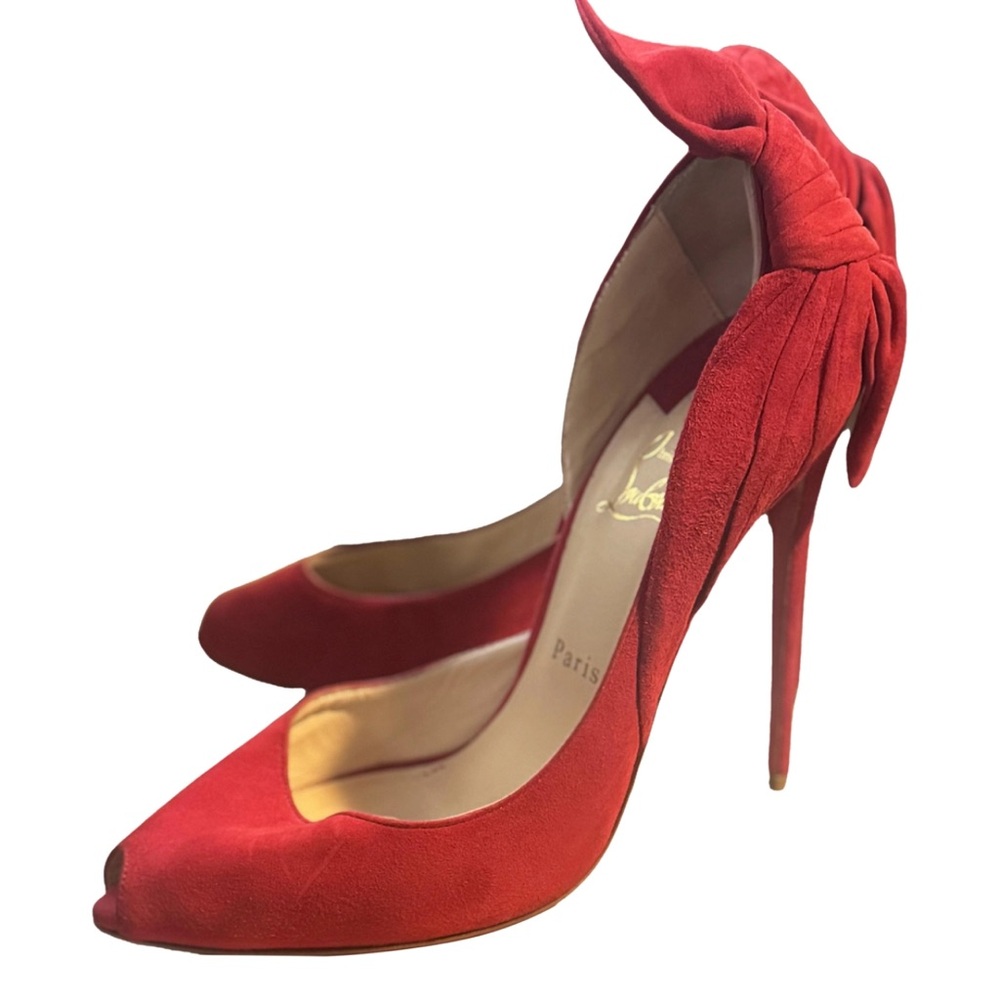 Christian Louboutin Red Peep-Toe Stilleto